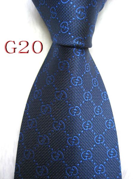 

G20 # 100% Шелковый жаккардовый плетеный мужской галстук ручной работы
