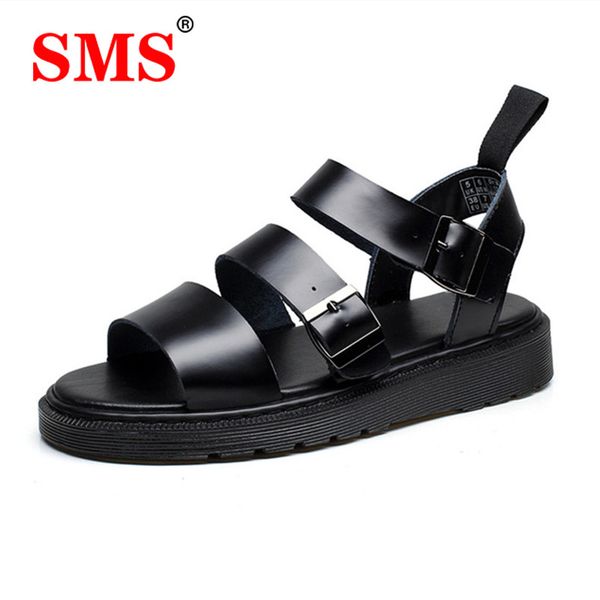 

sms 2020 new men martin outdoor sandals comfortable summer genuine leather sandals soft roman non-slip male beach shoes