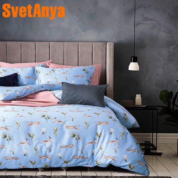 Svetanya Leopard Print Bedding Sets Egyptian Cotton Bedsheet