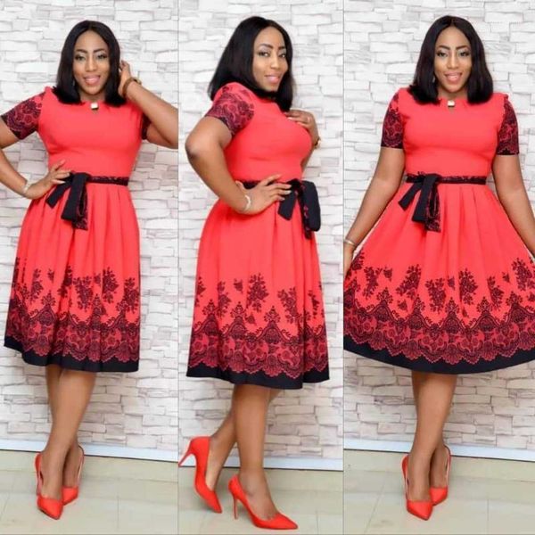 

dresses fashion crew neck short sleeve plus size women clothing women summer designer ribbon flora printed, Black;gray