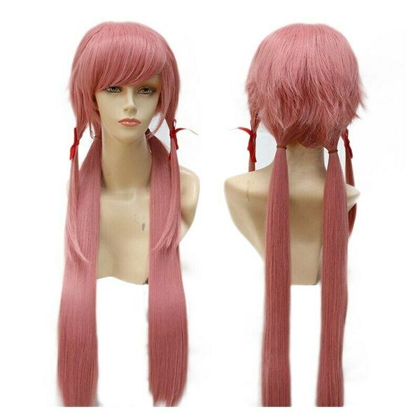 

80cm long hair wigs cute pink anime cosplay full hair wig ponytails