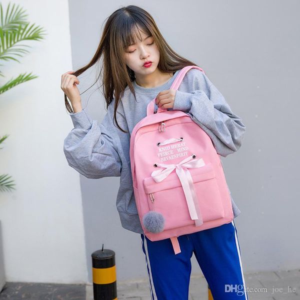 

designer-2019 new south korean version of canvas backpack fashion leisure travel backpack bag junior high school students' bags