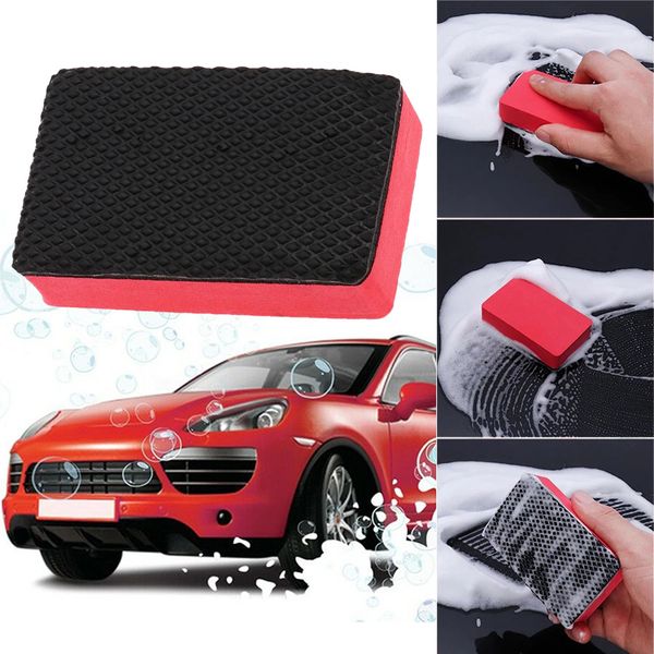 

4pc car clean clay car wash magic clay sponge bar pad block cleaning eraser wax polish pad care washing tool