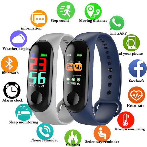 

smart watch heart rate monitor fitness tracker smartwatch color screen blood pressure pedomater men women sport smart bracelet, Slivery;brown