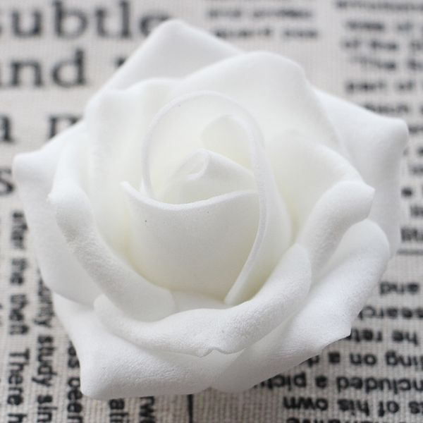 

6cm large foam roses heads 100pcs pe artificial roses for crafting white fake flower diy wedding arrangement bouquets real touch