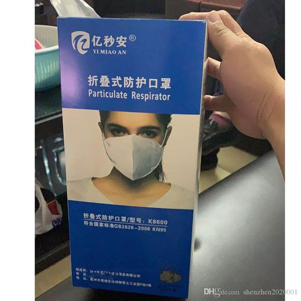

складная kn95 k8600 маска антипылевой респиратор лицо kn95 маска без самовсасывающего фильтра с розничной упаковкой бесплатная доставка чере