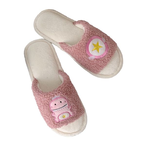 

cute cartoon plush slippers fuzzy slippers soft comfortable house shoes winter ladies indoor fleeces furry 36-41, Black