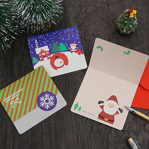 

12pcs creative merry christmas small greeting cards kids mini christmas cards d08d