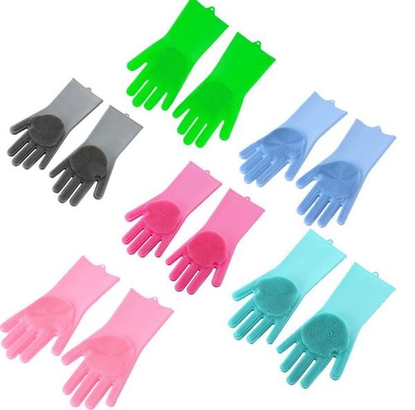 

kitchen silicone cleaning gloves magic silicone dish washing gloves for household silicone scrubber rubber dishwashing gloves