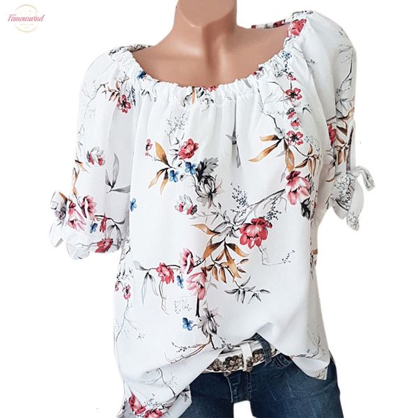 

women blouses ladies size plus 5xl summer for and cap sleeve 2019 ladies vintage floral print long sleeve woman clothes, White