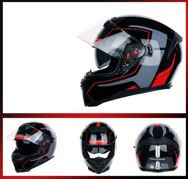 

dot motorcycle helmet double lens anti-fog full helmet motorcycle racing four seasons windproof