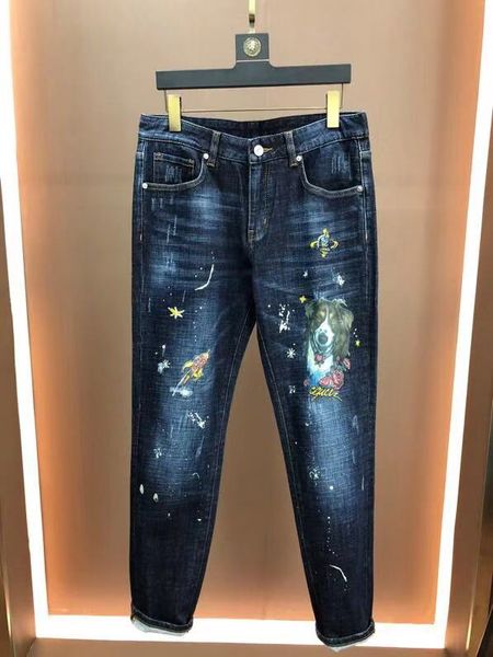 

ah1258 fashion men's jeans 2020 runway luxury european design party style men's clothing, Blue