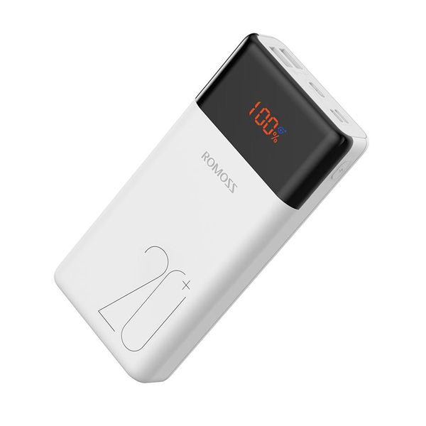 

20000mah romoss lt20ps+ power bank portable external battery with qc two-way fast charging portable charger for phones tablet