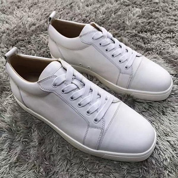 

low red bottom sneakers for men luxury black leather&spikes fashion casual mens womens shoes 2019 designer leisure big 32 cs08