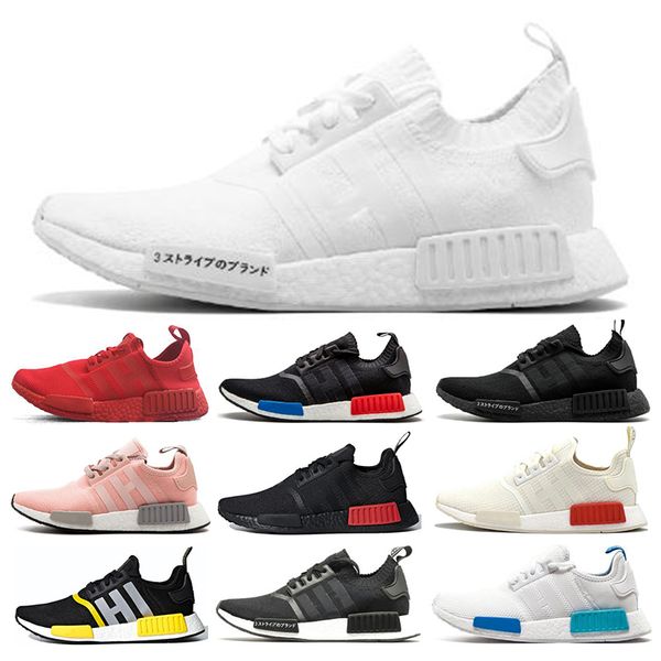 

new japan white men women oreo bred nmd r1 hu human race xr1 pharrell williams nmds sample bbc solar pack runner sports sneakers, White;red