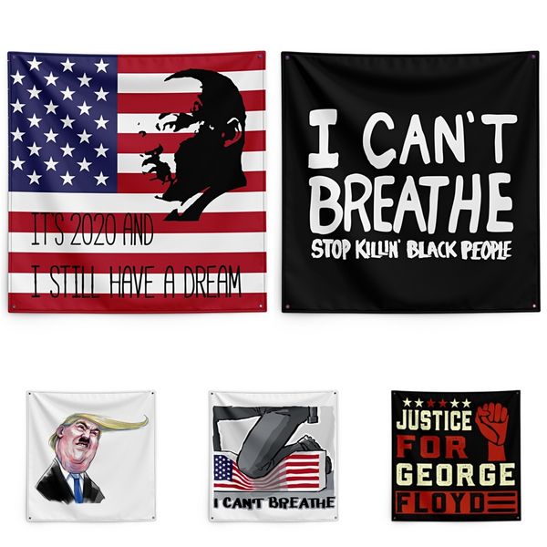 

150*150cm i cant breathe blanket george floyd printing tapestry black lives matter household wall banner #qa45052