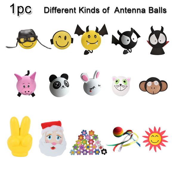 

1pc cute antenna balls eva aerial car er decor ball as gifts for cars trucks suv anmials polit devil flowers lovely