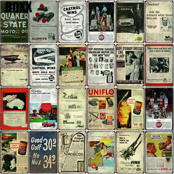 

motor oil shabby chic metal signs vintage tin plates for wall bar home garage home decoration 30x20cm