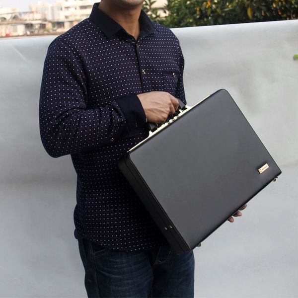 

кожаные портфель hardware password бизнес портфель кассовые чехол 16 дюймов черный кобель портфели