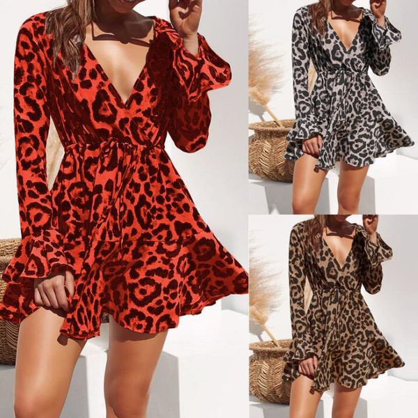 

designer skirts for women dresses spring autumn petal sleeve dress fashion v-neck lady skirt clothing 3 colors plus size women clothing, White;black