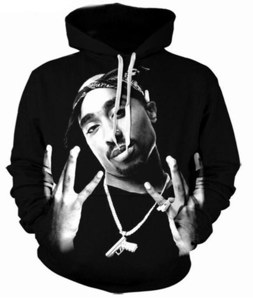 

new fashion couples men women 2pac tupac pharoah 3d print hoodies sweater sweatshirt jacket pullover s-5xl t97, Black