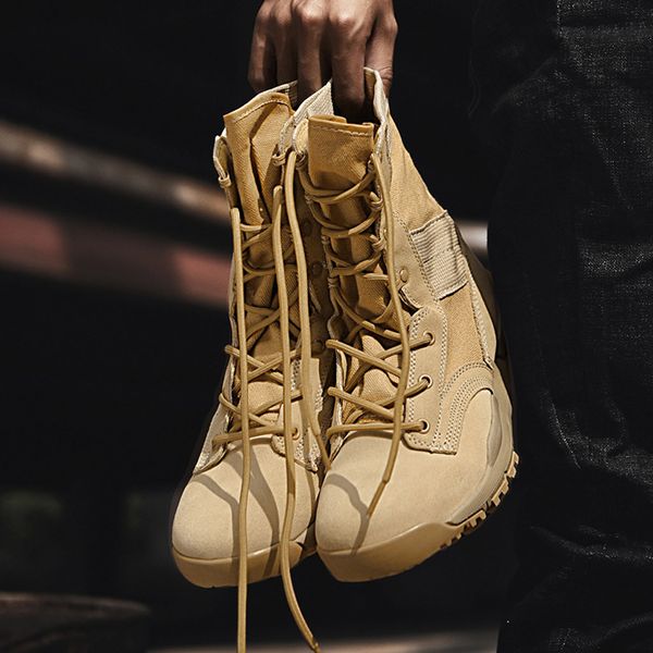 

casual spring autumn dropshipping canvas shoes men boots leisure high ankle boots male flat footwear, Black