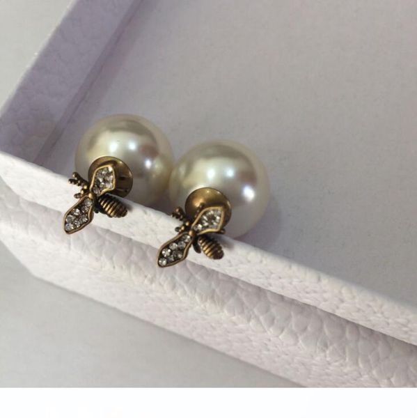 

стержень способ серьги для женщин дизайнера пчелы серьги аксессуаров ювелирных серег для свадьбы предоставлять мешок для подарка бесплатной, Golden;silver