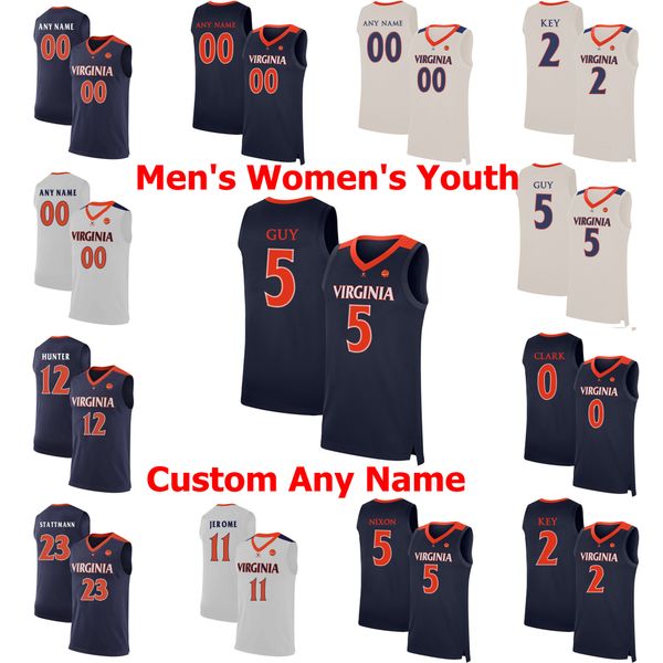 

virginia cavalier college basketball jerseys 24 marco anthony jersey justin mckoy wally walker chase coleman mamadi diakite custom stitched, Black
