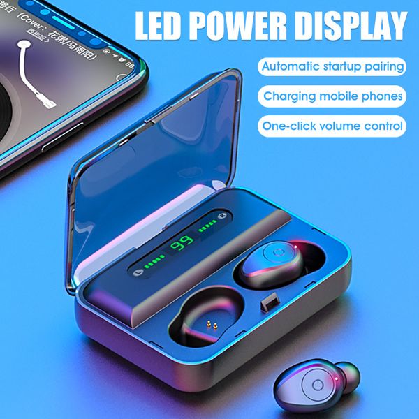 

Bluetooth 5 0 wirele earphone 6d tereo head et hifi port in ear headphone wirele head et with led power di play