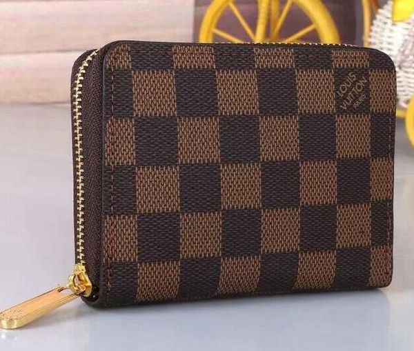 

роскошный zippy короткий бумажник женские zipper коричневый кошелек моно грамм canvers кожа проверьте plaid кошелек нет box, Red;black