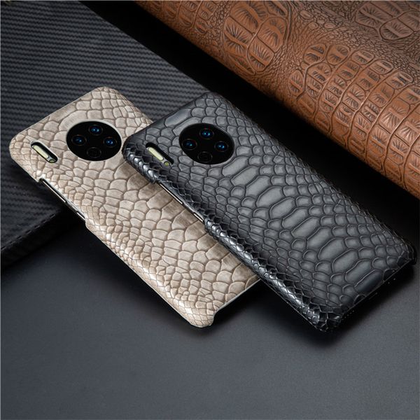 

luxury snake skin leather case for huawei p30 mate 20 30 p20 pro lite slim shockproof hard back cover for huawei p30 pro nova 4e