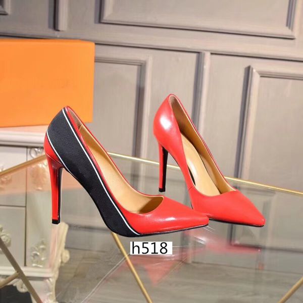 

women shoes high heels pointed toe sole pumps wedding shoes size 40, Black