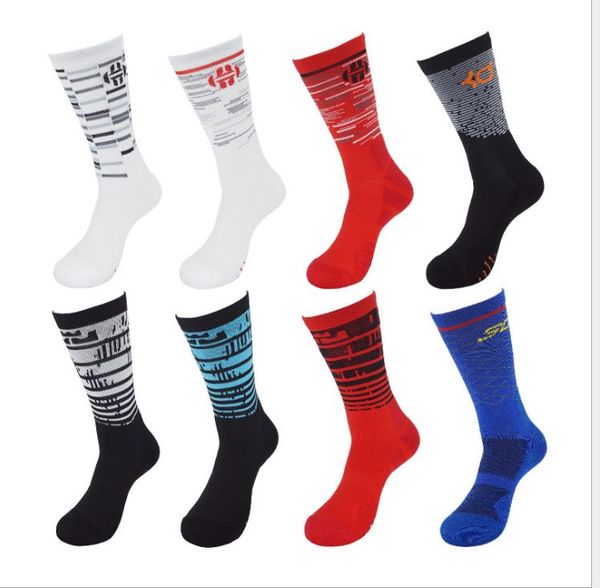 

basketball socks male sports cylinder professional middle socks professional, Black