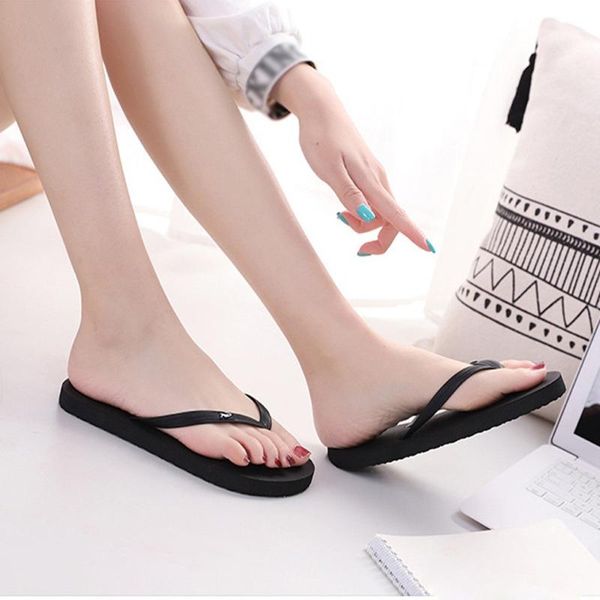 

men summer korean big size tide slippers men non-slip cool flip-flops breathable soft bottom sandals slippers toe sandals 5w3, Black