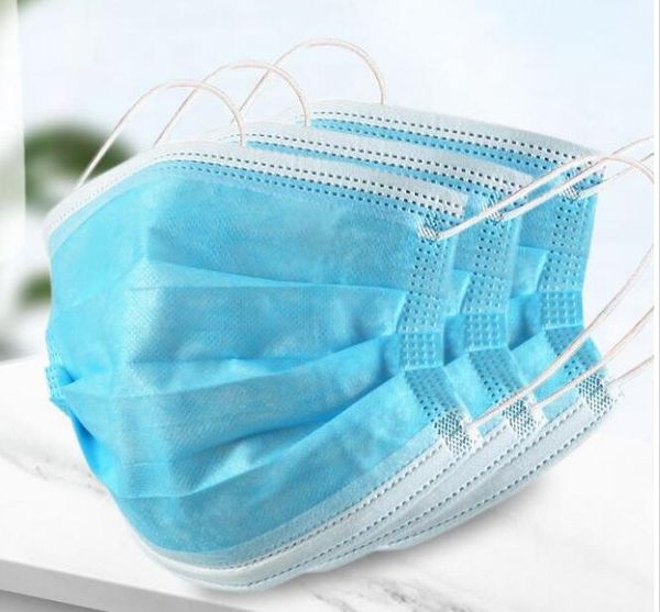 

face mask wholesale disposable face masks disposable 3 ply non-woven fabrics material mask 3 layers dustproof facial protective cover masks
