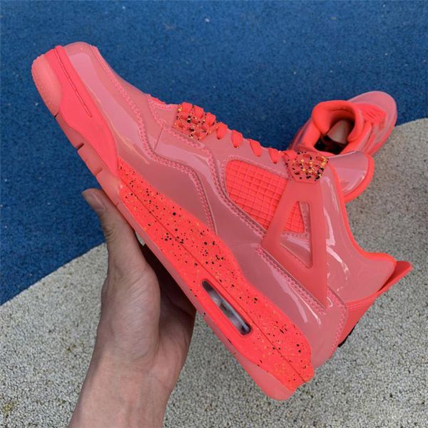 

Newest 4 NRG Hot Punch Men Women Basketball Shoes Hot Punch/Black-Volt Fashion Boys Girls Designer Sports Sneakers Size 36-47