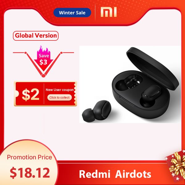 

xiaomi redmi airdots tws wireless earphones bluetooth 5.0 with mic handsearbuds ai control stereo bass
