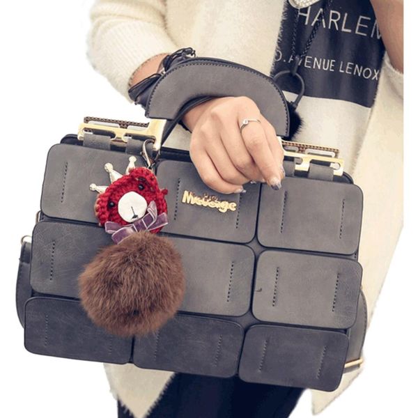 

the new spring/summer women bag suture boston bag inclined shoulder women leather handbags
