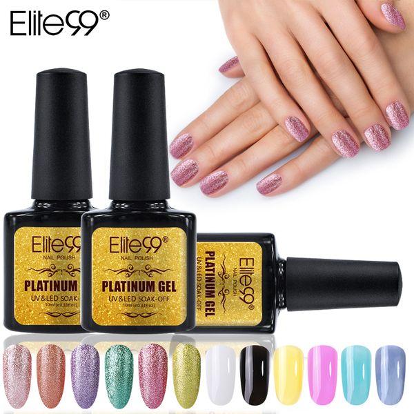

elite99 gel nail polish set shiny platinum nails art for manicure poly gel lak uv colors base coat primer hybrid varnishes, Red;pink