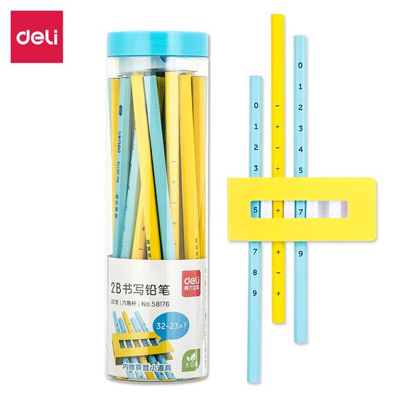 

deli 30/barrel primary school mathematics 2b pencil with arithmetic learning function graphite pencils for kids gift 58176