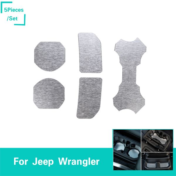 Car Cup Mat Decorative Cover Silver For Jeep Wrangler Jl 2018