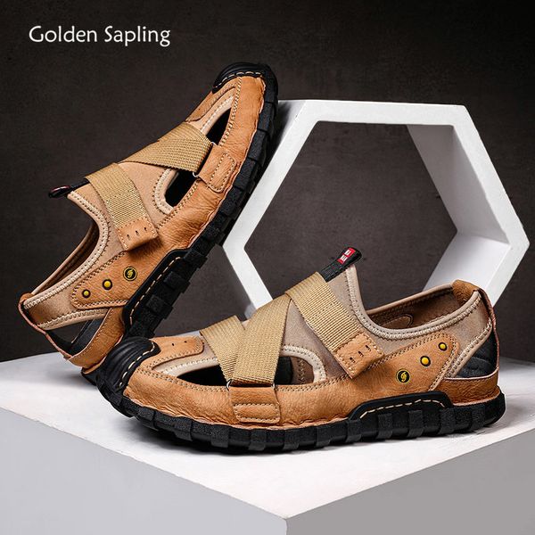 

golden sapling summer men's trekking shoes breathable mountain boots men retro style hiking sneakers classic outdoor sport shoe