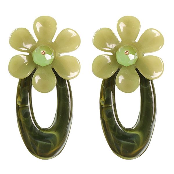 

bohemian earrings for women acrylic resin statement earrings geometric flower jewelry boucle d'oreille femme 30aug8, Golden;silver