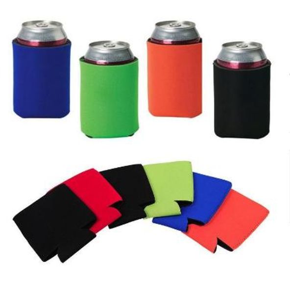 

оптовые много цветов blank неопрена складной stubby держатели пиво cooler мешки для вина консервных банок обложки