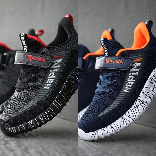 

5wbg3 2019 autumn children's sneakers breathable flying woven non-slip medium and large hiking sports sports children's casual sho, Black