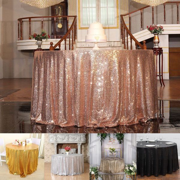 

faroot sparkly sequin tablecloth wedding round rectangle table cloth banquet wedding party