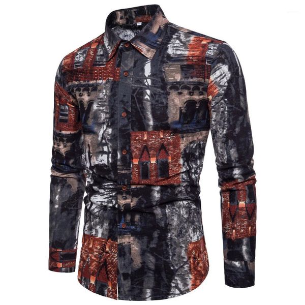 

casual shirts floral print lapel neck long sleeve homme clothing beach style summer apparel mens fashion designer, White;black
