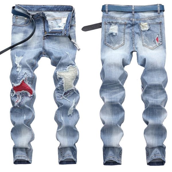 

starbrand джин дл мђжин пѬоблемне ђзкие длинне джинове бѬки ruched пѬоме motorb, Blue