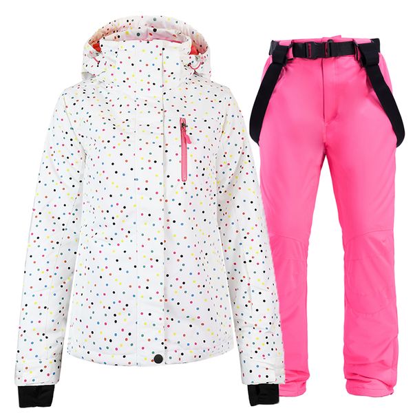 

skiing jacket and pant women snow suits ski sets warm waterproof windproof snowboarding sets winter outdoor clouthes