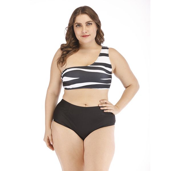 

designer single shoulder womens bikinis summer beach swimwear fashion plus size 2pcs sets womens bikinis, White;black
